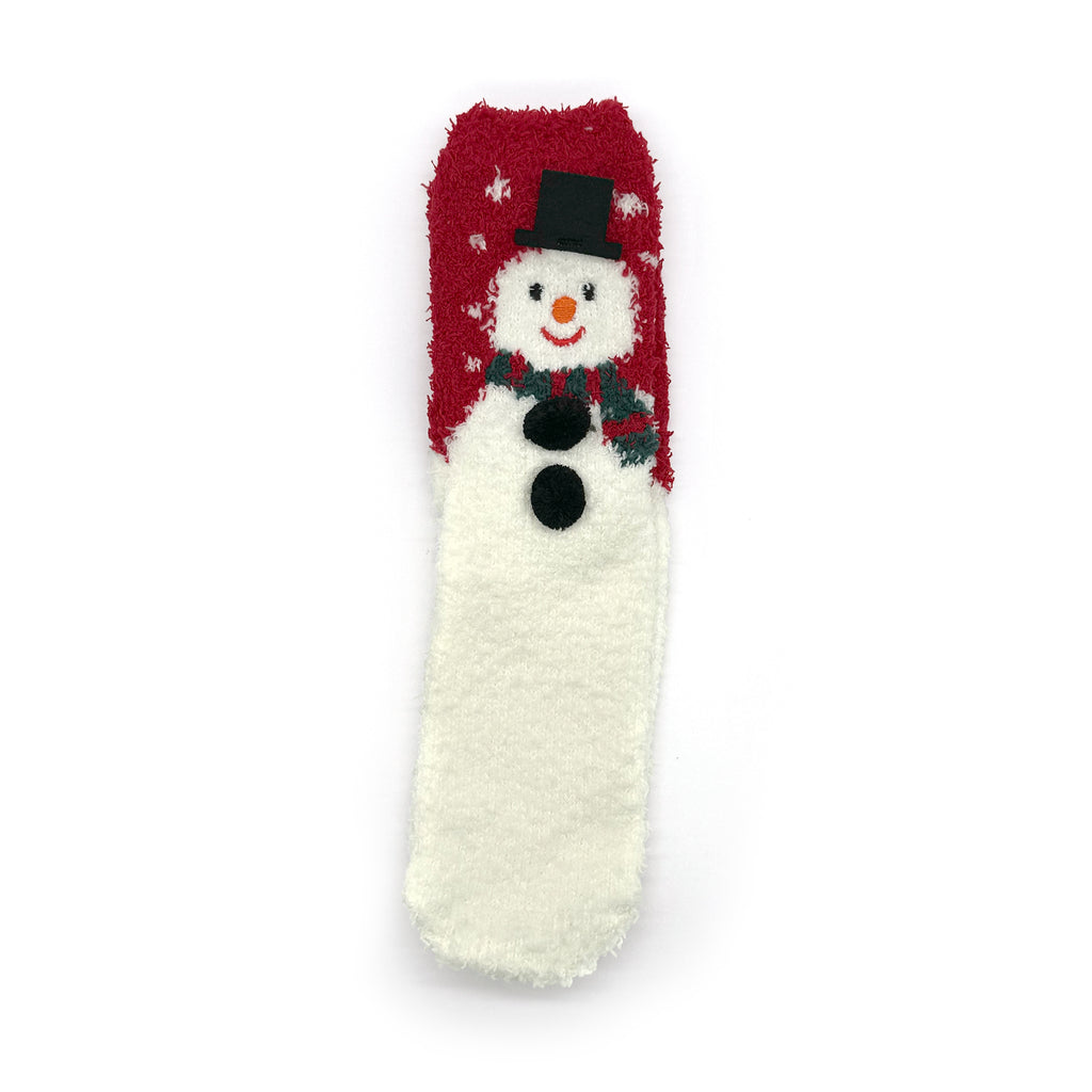 Festive Christmas-themed cozy socks for adults. Soft, warm, and perfect for holiday lounging or gifting. Fits sizes 7-10.