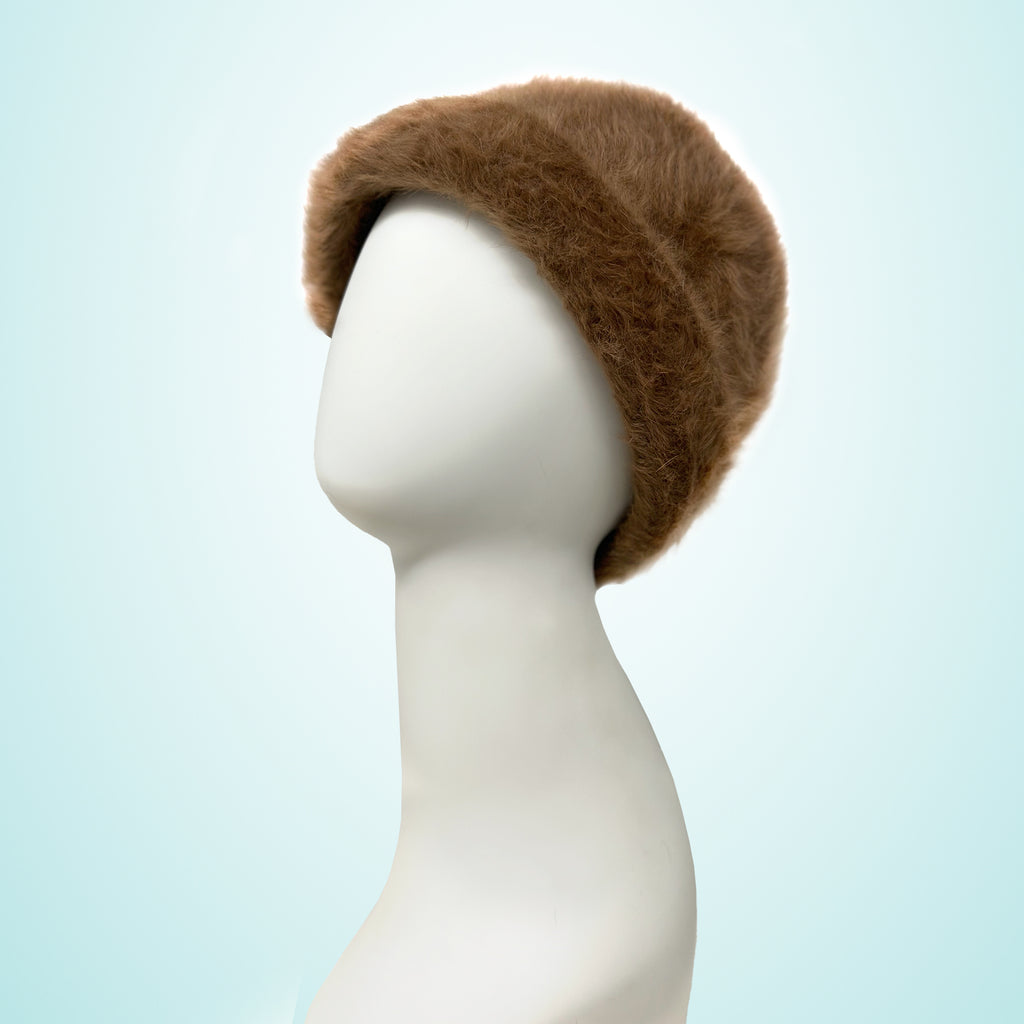 Faux Rabbit Fur Brimless Cap Hat – Vintage-Inspired & Cozy | Rainbow ...