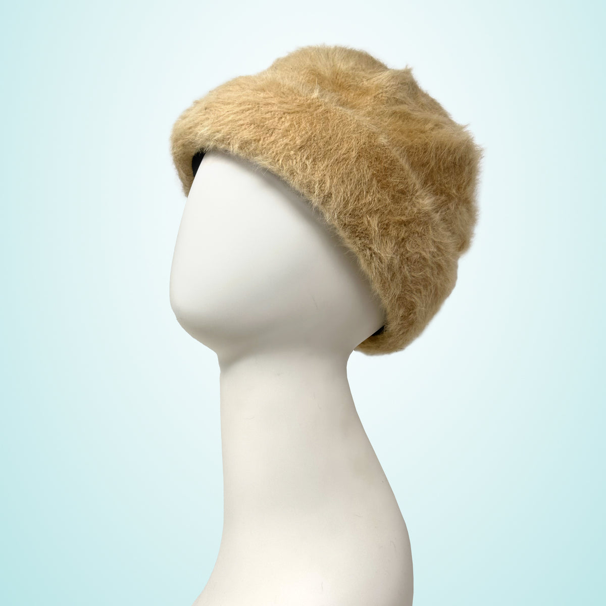 Faux Rabbit Fur Brimless Cap Hat – Vintage-Inspired & Cozy | Rainbow ...